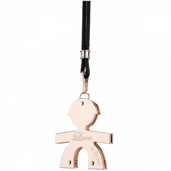 Ciondolo Le Bebè - i classici - maschietto grande in oro rosa LBB040